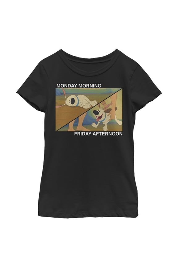 Girl's Mulan Little Brother Meme Graphic Tee Black X Small