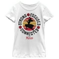 thumbnail image 1 of Girl's Mulan Strong Focused Mantra Graphic Tee White X Large, 1 of 4