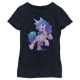 thumbnail image 1 of Girl's My Little Pony: A New Generation Izzy Moonbow Christmas Lights  Graphic Tee Navy Blue Small, 1 of 4