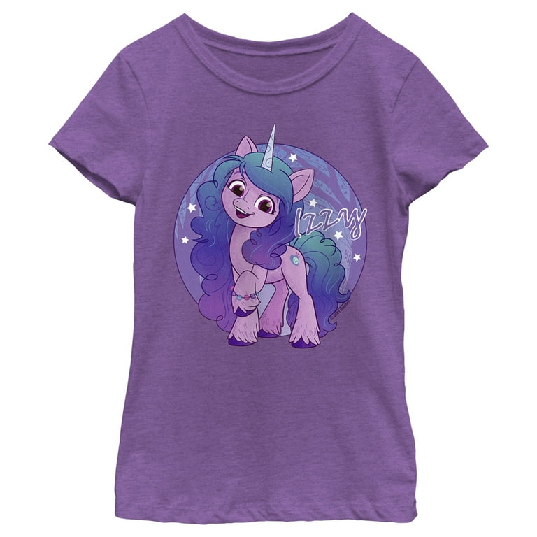 My Little Pony A New Generation Girl s Izzy Moonbow T Shirt Purple