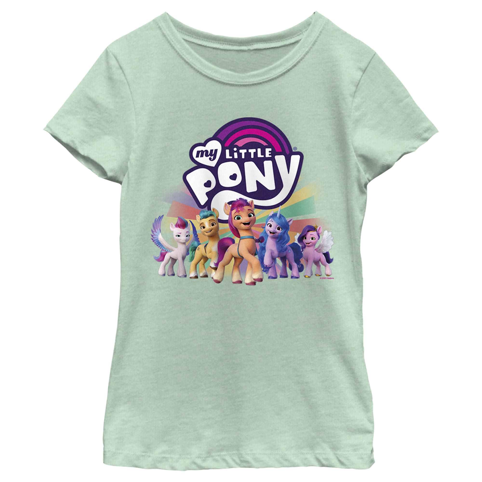 Girl's My Little Pony: A New Generation Power of Friendship  Graphic Tee Mint Large - image 1 of 4