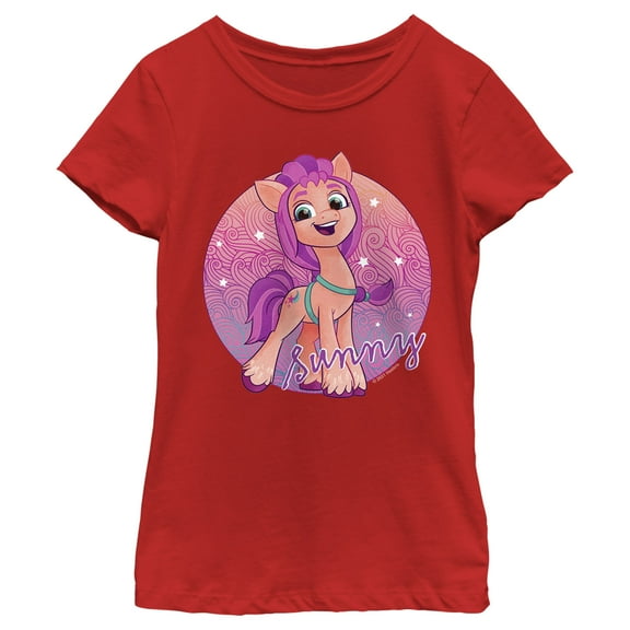 Girl's My Little Pony: A New Generation Sunny Starscout Graphic Tee Red Medium