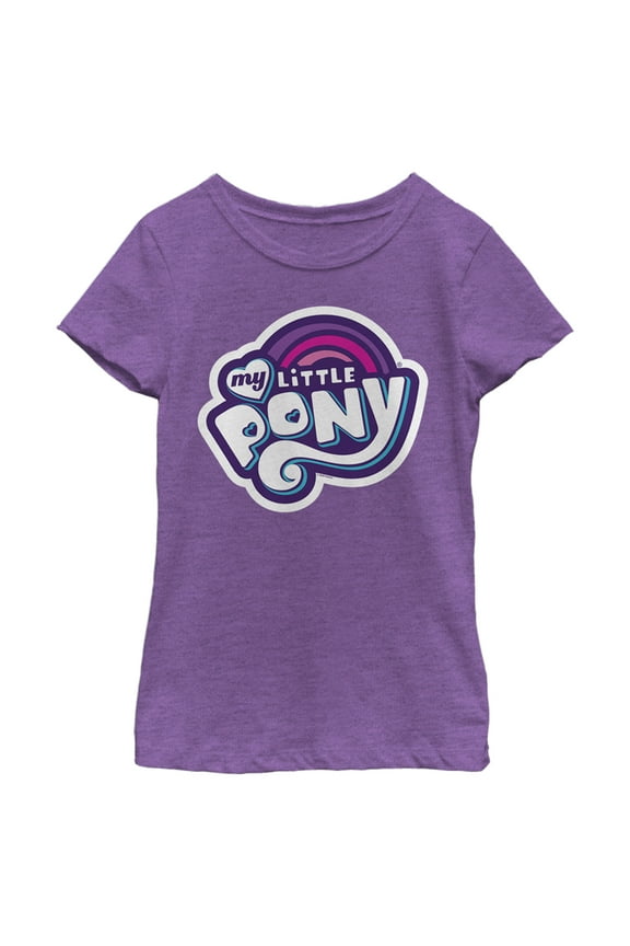Girl's My Little Pony Classic Logo Graphic Tee Purple Berry Medium