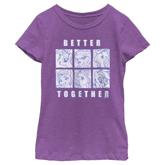 Girl's My Little Pony: Friendship is Magic Better Together Portraits  Graphic T-Shirt