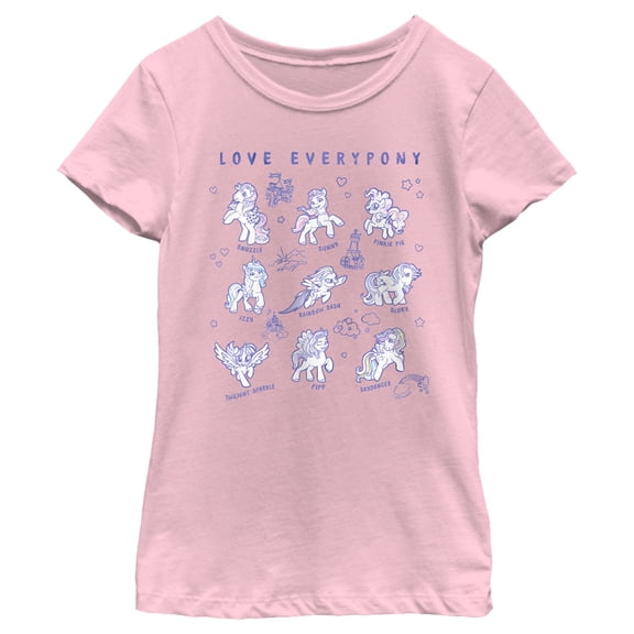 Girl's My Little Pony: Friendship is Magic Love Everypony Generation  Graphic T-Shirt