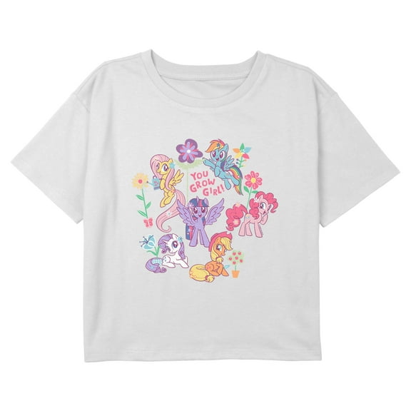 Girl's My Little Pony: Friendship is Magic You Grow Girl Graphic Cropped T-Shirt
