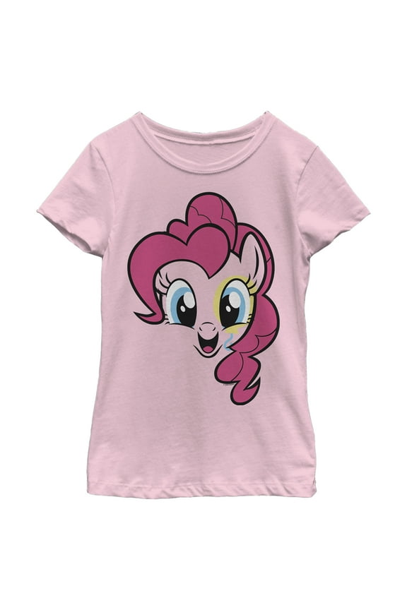 Girl's My Little Pony Pinkie Pie Face Graphic Tee Light Pink Large