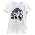 thumbnail image 1 of Girl's My Little Pony Rarity Purple Face  Graphic Tee White Small, 1 of 5