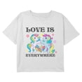 thumbnail image 1 of Girl's My Little Pony Retro Love Is Everywhere Graphic Cropped T-Shirt, 1 of 3