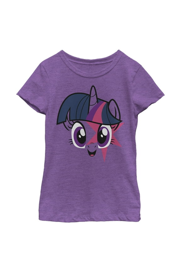 Girl's My Little Pony Twilight Sparkle Face Graphic Tee Purple Berry Medium