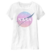 Girls NASA Dusk Logo Graphic Tee White Medium