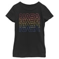thumbnail image 1 of Girl's NASA Rainbow Repeat Logo Graphic Tee Black Medium, 1 of 3