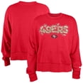 thumbnail image 1 of Girl's New Era Scarlet San Francisco 49ers Flip Sequin Sweatshirt, 1 of 4