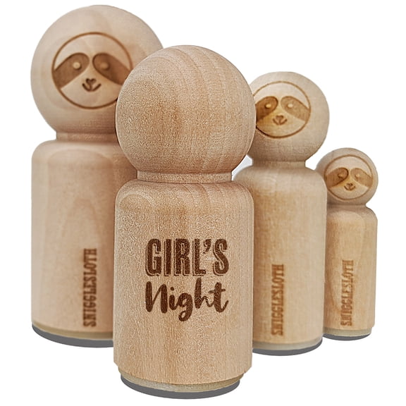 Girl's Night Fun Font Rubber Stamp for Scrapbooking Crafting Stamping - Mini 1/2 Inch