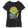 thumbnail image 1 of Girl's Nintendo Legend of Zelda Link's Awakening Avatar  Graphic Tee Black X Small, 1 of 3