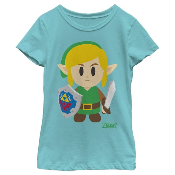 Girl's Nintendo Legend of Zelda Link's Awakening Avatar  Graphic Tee Tahiti Blue X Large