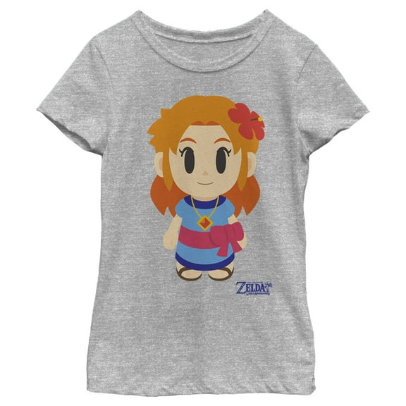 Girl's Nintendo Legend of Zelda Link's Awakening Marin Avatar Graphic Tee Athletic Heather Large