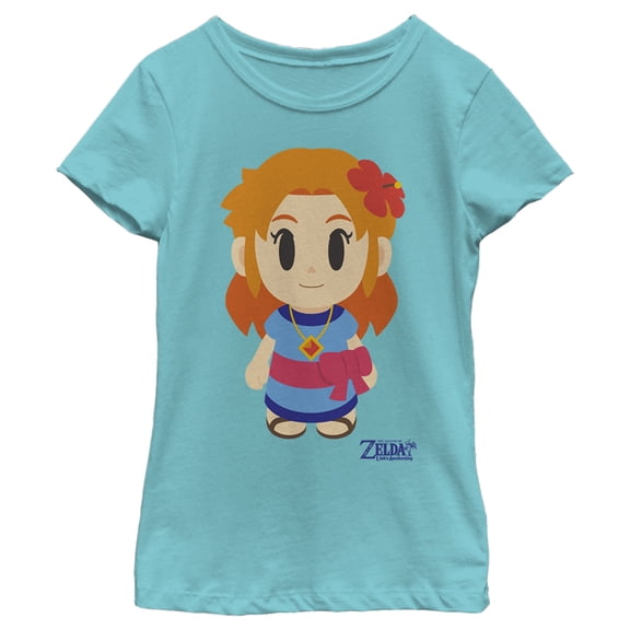 Girl's Nintendo Legend of Zelda Link's Awakening Marin Avatar Graphic Tee Tahiti Blue Large