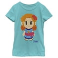thumbnail image 1 of Girl's Nintendo Legend of Zelda Link's Awakening Marin Avatar Graphic Tee Tahiti Blue X Large, 1 of 3