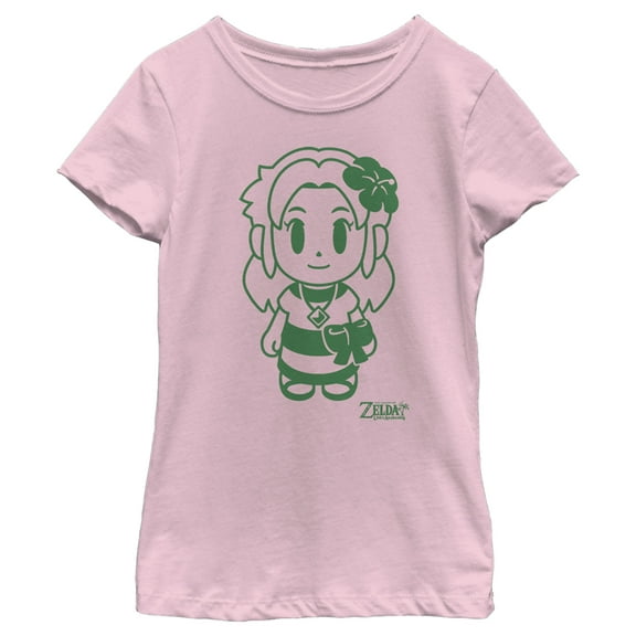 Girl's Nintendo Legend of Zelda Link's Awakening Sleek Marin Avatar  Graphic Tee Light Pink Small