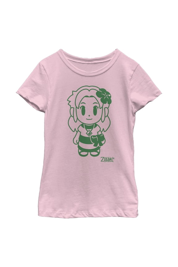 Girl's Nintendo Legend of Zelda Link's Awakening Sleek Marin Avatar  Graphic Tee Light Pink X Small