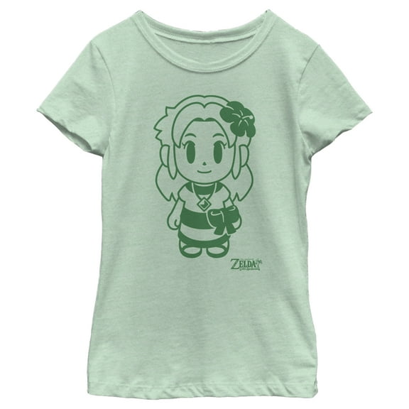 Girl's Nintendo Legend of Zelda Link's Awakening Sleek Marin Avatar  Graphic Tee Mint Medium