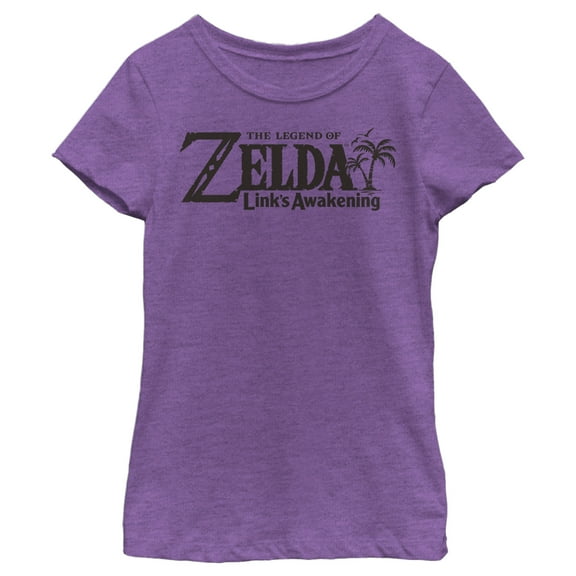 Girl's Nintendo Legend of Zelda Link's Awakening Switch Logo Graphic Tee Purple Berry Medium