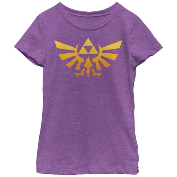 Girl's Nintendo Legend of Zelda Triforce Fade Graphic Tee Purple Berry X Large