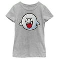 thumbnail image 1 of Girl's Nintendo Mario Boo Ghost Smile  Graphic Tee Athletic Heather X Large, 1 of 4