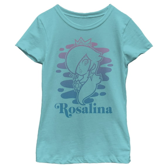 Girl's Nintendo Mario Kart Rosalina Gradient Graphic Tee Tahiti Blue X Small