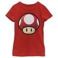 thumbnail image 1 of Girl's Nintendo Mario Mushroom  Graphic Tee Red Medium, 1 of 4