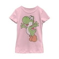 thumbnail image 1 of Girl's Nintendo Mario Sidekick Yoshi  Graphic Tee Light Pink X Small, 1 of 3