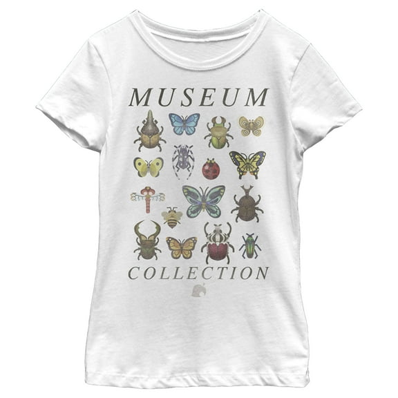 Girl's Nintendo Museum Bug Collection  Graphic Tee White Medium