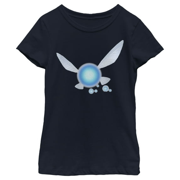 Girl's Nintendo Navi Portrait Graphic Tee Navy Blue X Large