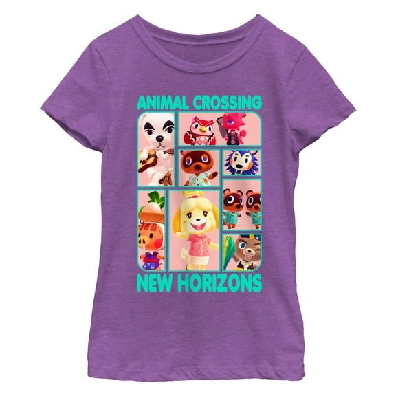 Girl's Nintendo New Horizons New Characters  Graphic T-Shirt