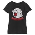thumbnail image 1 of Girl's Nintendo Retro Boo Ghost Graphic Tee Black Small, 1 of 3