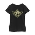 thumbnail image 1 of Girl's Nintendo Soaring Triforce  Graphic Tee Black Large, 1 of 3