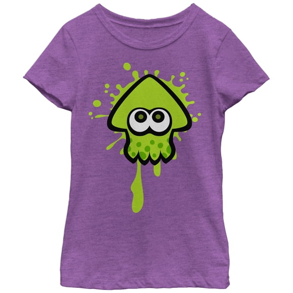 Girl's Nintendo Splatoon Inkling Squid Graphic Tee Purple Berry Medium