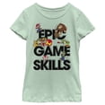 thumbnail image 1 of Girl's Nintendo Super Mario Epic Game Skills Character Collage  Graphic Tee Mint X Small, 1 of 3