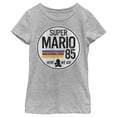 thumbnail image 1 of Girl's Nintendo Super Mario Retro Rainbow Ring  Graphic Tee Athletic Heather Medium, 1 of 5