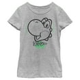 thumbnail image 1 of Girl's Nintendo Super Mario Yoshi Kanji  Graphic Tee Athletic Heather X Large, 1 of 4