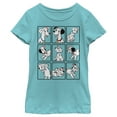 thumbnail image 1 of Girl's One Hundred and One Dalmatians Family Grid  Graphic Tee Tahiti Blue Large, 1 of 4