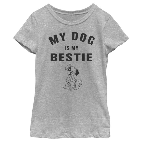 Girl's One Hundred and One Dalmatians My Dog is my Bestie Graphic Tee Athletic Heather X Large