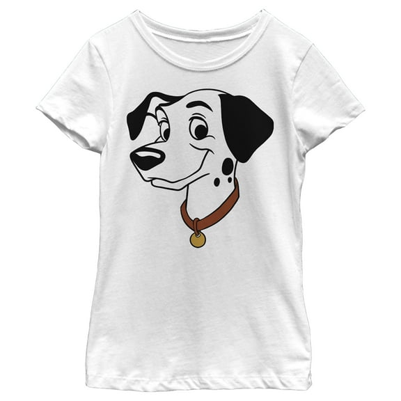 Girl's One Hundred and One Dalmatians Pongo  Graphic Tee White Large