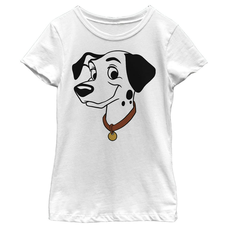 Girl's One Hundred and One Dalmatians Pongo Graphic Tee White Small