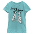 thumbnail image 1 of Girl's One Hundred and One Dalmatians Pongo and Perdita Graphic Tee Tahiti Blue Large, 1 of 4