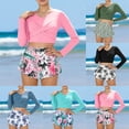 thumbnail image 1 of Girl's One Piece Swimsuits Color Block Cutout One Shoulder Bathing Suit with Mesh Cover Up 1 Piece Swimsuit Swimwear (Pink,7-8 Years), 1 of 5