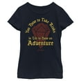 thumbnail image 1 of Girl's Onward Take Risks to Have Adventure  Graphic Tee Navy Blue X Small, 1 of 3