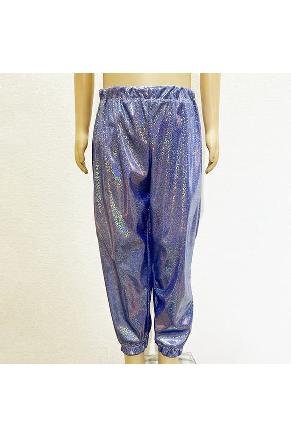 Girl's Pants Sparkly Metallic Harem Dance Modern Hip Hop Dancewear Bottoms