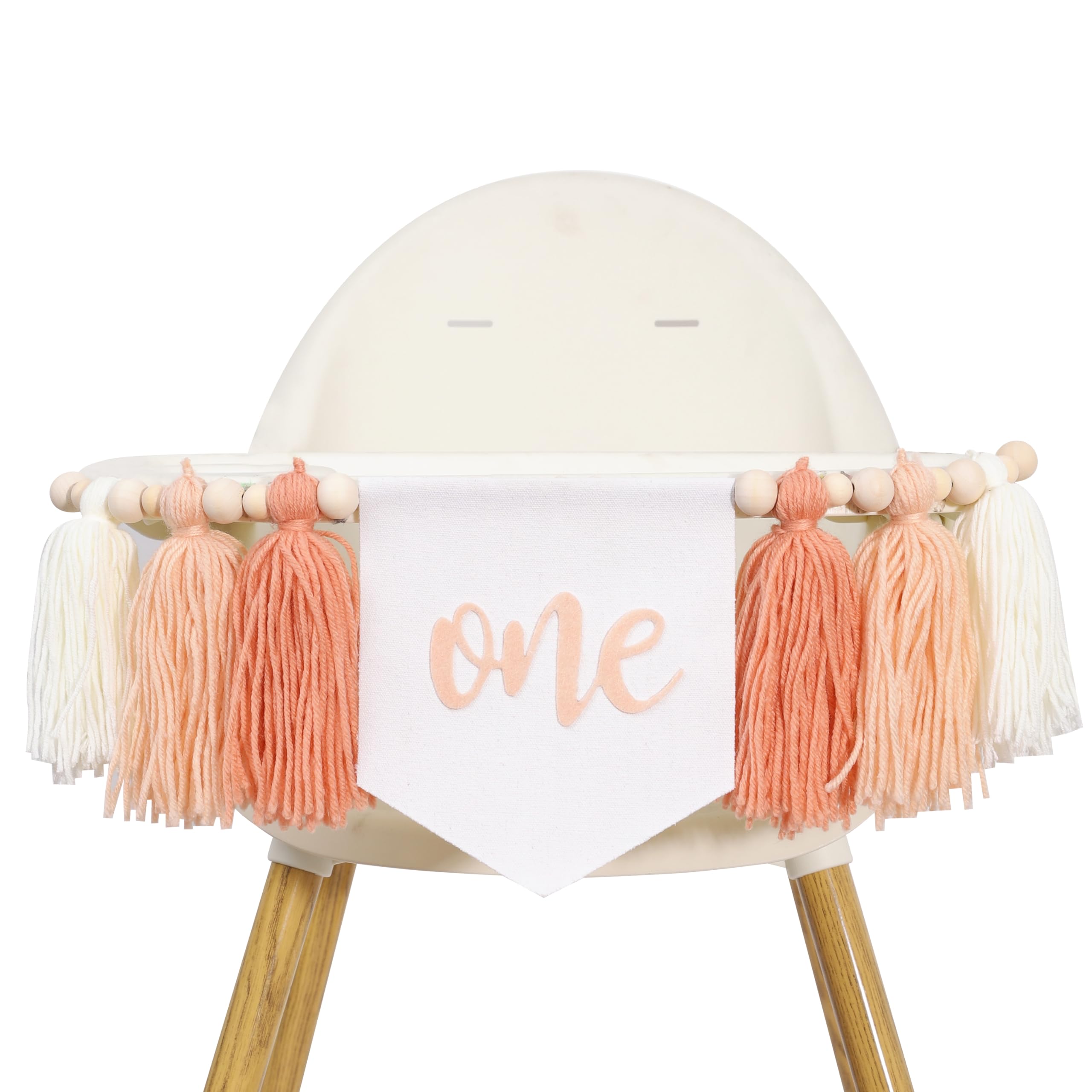Girl's Pastel 1st Birthday MMF7 High Chair Banner - Pink One Highchair ...